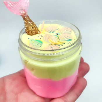 100ML New Mermaid Cotton Slime Fluffy Crystal Mud Modeling Clay Lizun Handgum Anti-stress Toy Putty For Kids Jumbo Slime Toy