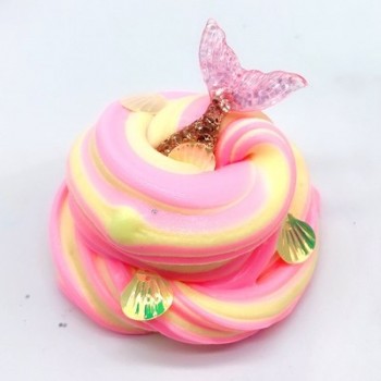 100ML New Mermaid Cotton Slime Fluffy Crystal Mud Modeling Clay Lizun Handgum Anti-stress Toy Putty For Kids Jumbo Slime Toy