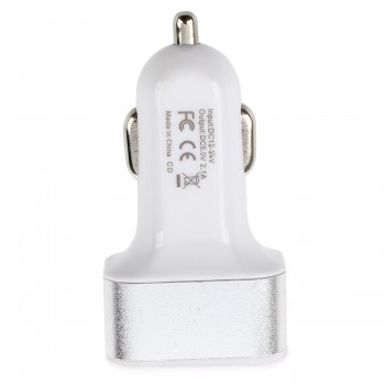 Universal 5V 2.1A USB DC Car Charger For iPhone S a msung H T C 3Port Silver