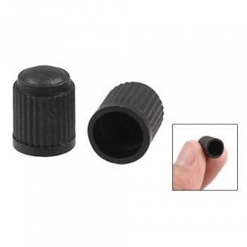 5 x Black Plastic Cylinder Design Tire Tyre Valve Caps for Car