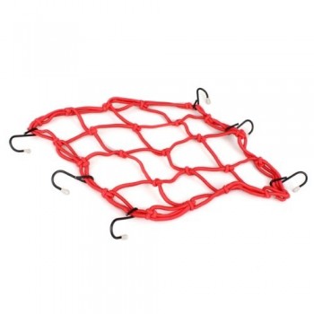 Motorbike Motorcycle Cargo 6 Hooks Hold Down Web Net Bungee Storage Carrier Red