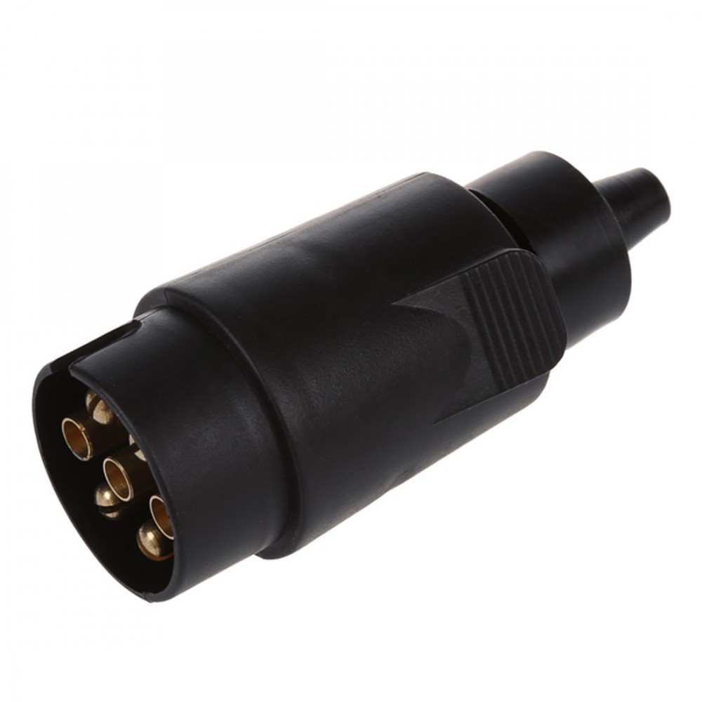 7-Pin Trailer Plug 7-Pole Wiring Connector 12V Towbar Towing Caravan Truck Plug N Type Trailer End Plastic