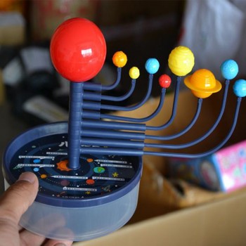 Hot Selling Creative Popular 3D 9 plastic Planets Science Solar System Model Children Assembling Toys Education Toys