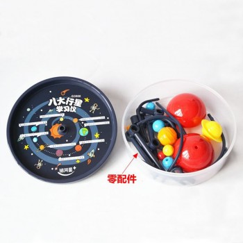 Hot Selling Creative Popular 3D 9 plastic Planets Science Solar System Model Children Assembling Toys Education Toys