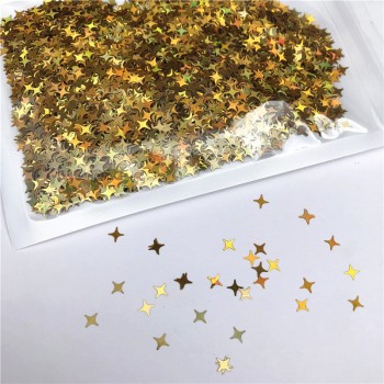 Four Star Glitter Diy Crystal Slime Supplies Ultra-thin Slices Nails Art Tips Box Accessories Decoration Toys For Kids