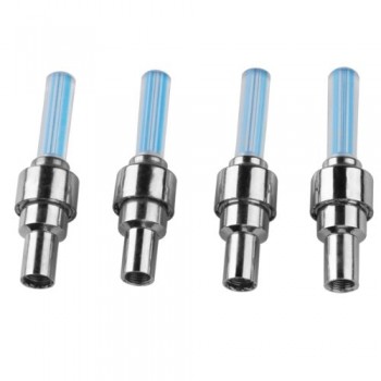 4 x Valve Cap Wheel Light Bicycle Car Motorcycle Tire Blue