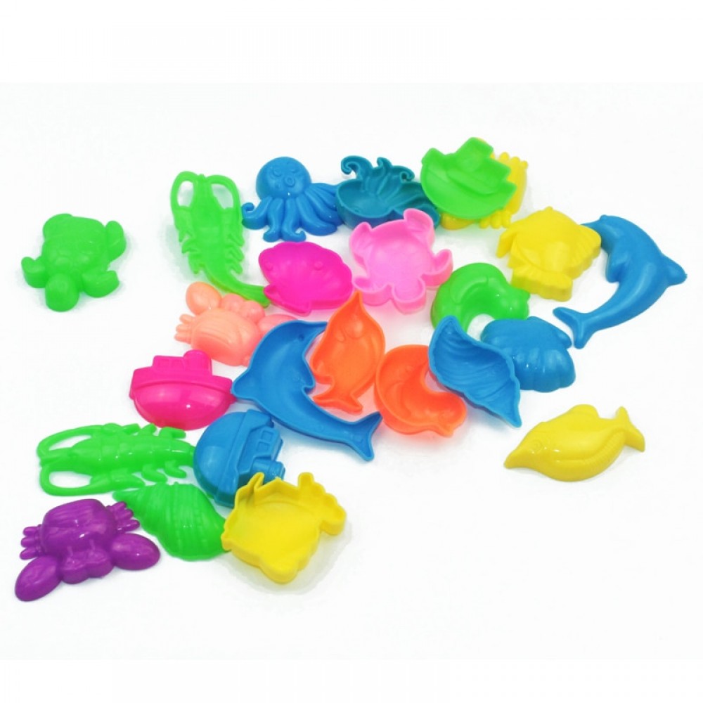 12PCS/Set Beach Sand Molds Children Polymer Clay Molds Beach Sand Mould Toy Set Sands Turtle Cartoon Animal Mould Toys For Kids