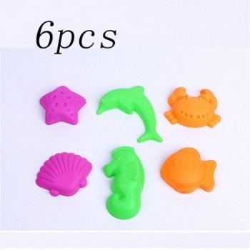12PCS/Set Beach Sand Molds Children Polymer Clay Molds Beach Sand Mould Toy Set Sands Turtle Cartoon Animal Mould Toys For Kids