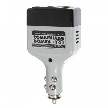 Car Charger Mobile Power Inverter Adapter DC 12V/24V Converter Plug + USB