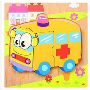 Montessori Toys Educational Wooden Toys for Children Early Learning 3D Cartoon Animal Puzzle Intelligence Jigsaw