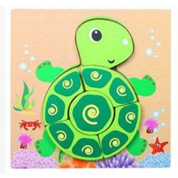 Montessori Toys Educational Wooden Toys for Children Early Learning 3D Cartoon Animal Puzzle Intelligence Jigsaw