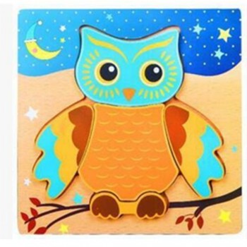 Montessori Toys Educational Wooden Toys for Children Early Learning 3D Cartoon Animal Puzzle Intelligence Jigsaw