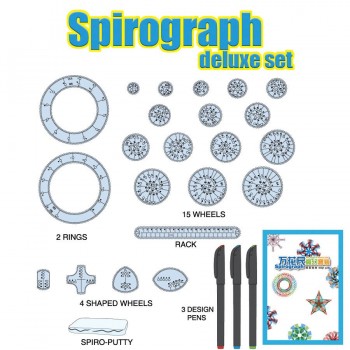 Spirograph Drawing toys set with 3pcs Pens + 22 Accessories  Draw Spiral Designs Interlocking Gears amp; Wheels, For Adults and Kid