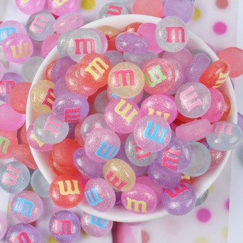 10PCS Slime Charms Mini Pretend Sugar Beans Resin Plasticine Slime Accessories Beads Making Supplies For DIY Scrapbooking Crafts