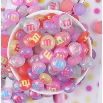 10PCS Slime Charms Mini Pretend Sugar Beans Resin Plasticine Slime Accessories Beads Making Supplies For DIY Scrapbooking Crafts