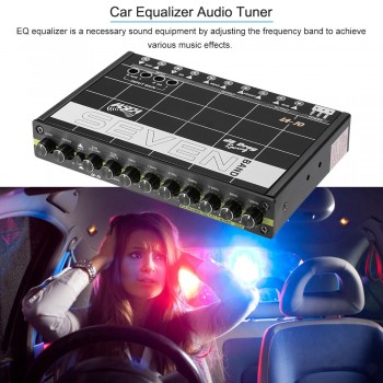 KKMOON Car Audio Modified Car Equalizer Fever Class EQ Car 7 Equalizer Car Audio Tuner