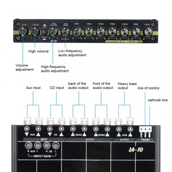 KKMOON Car Audio Modified Car Equalizer Fever Class EQ Car 7 Equalizer Car Audio Tuner