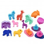 Animal vegetables Plasticine Mold Tools Set Kit Sand Kids Baby Ability Playdough  Clay Beach Toy Traning Toy slime fluffy gifts