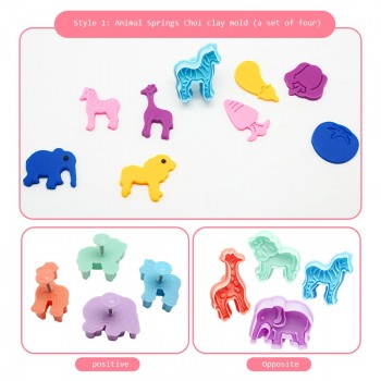 Animal vegetables Plasticine Mold Tools Set Kit Sand Kids Baby Ability Playdough  Clay Beach Toy Traning Toy slime fluffy gifts