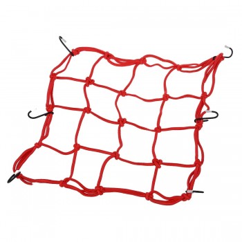 Motorbike Motorcycle Cargo 6 Hooks Hold Down Web Net Bungee Storage Carrier Red