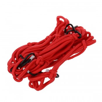Motorbike Motorcycle Cargo 6 Hooks Hold Down Web Net Bungee Storage Carrier Red