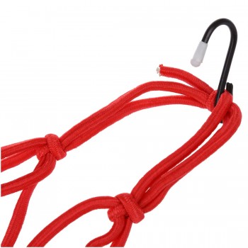 Motorbike Motorcycle Cargo 6 Hooks Hold Down Web Net Bungee Storage Carrier Red