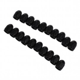 Car Auto Solid Black Alloy Tire Tyre Valve Covers Caps 20 pcs