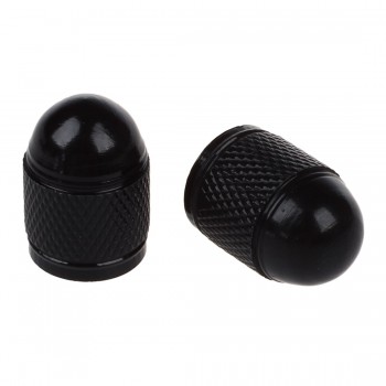 Car Auto Solid Black Alloy Tire Tyre Valve Covers Caps 20 pcs