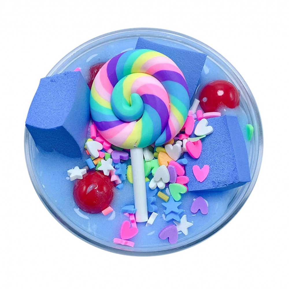 Clay Slime DIY Soft Cotton Cloud Slime Fluffy Cute Lollipop Butter Slime DIY Stress Relief Children Kid Funny Toy Gift M1231