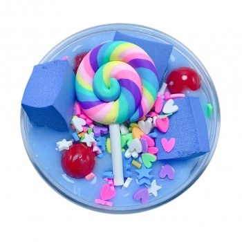 Clay Slime DIY Soft Cotton Cloud Slime Fluffy Cute Lollipop Butter Slime DIY Stress Relief Children Kid Funny Toy Gift M1231