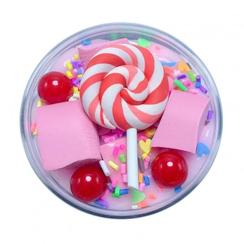Clay Slime DIY Soft Cotton Cloud Slime Fluffy Cute Lollipop Butter Slime DIY Stress Relief Children Kid Funny Toy Gift M1231