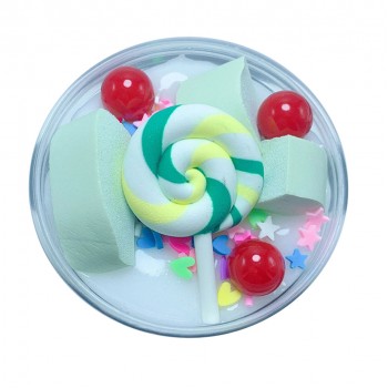 Clay Slime DIY Soft Cotton Cloud Slime Fluffy Cute Lollipop Butter Slime DIY Stress Relief Children Kid Funny Toy Gift M1231