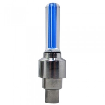 Bike Motorcycle Car Tyre Tire Wheel Stem Caps Blue LED Light Valve Covers