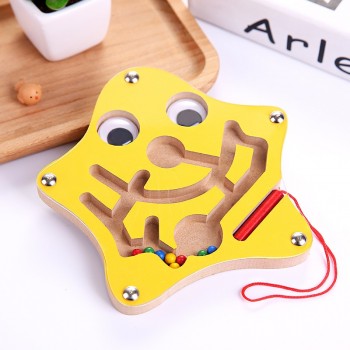 Montessori Toys Educational Wooden Toys for Children Early Learning Magnetic Maze Puzzle Labyrinth Brain Teaser Game