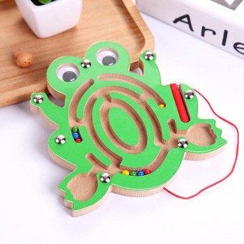Montessori Toys Educational Wooden Toys for Children Early Learning Magnetic Maze Puzzle Labyrinth Brain Teaser Game