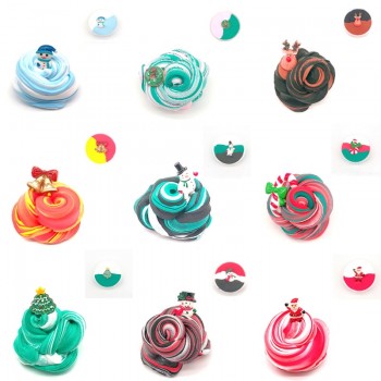 QWOK Fluffy Foam Slime Soft Styrofoam Light Clay Fidget Plasticine Supplies DIY Charms Fruit Kit Kids Toys for Children 60ml