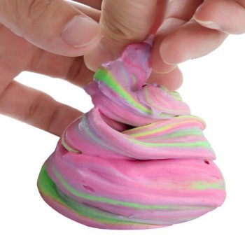 QWOK Fluffy Foam Slime Soft Styrofoam Light Clay Fidget Plasticine Supplies DIY Charms Fruit Kit Kids Toys for Children 60ml