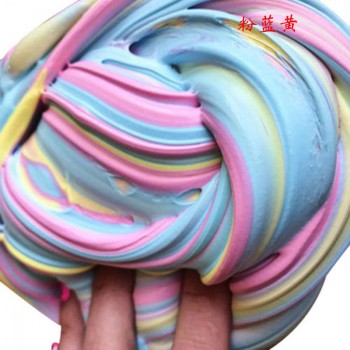 QWOK Fluffy Foam Slime Soft Styrofoam Light Clay Fidget Plasticine Supplies DIY Charms Fruit Kit Kids Toys for Children 60ml