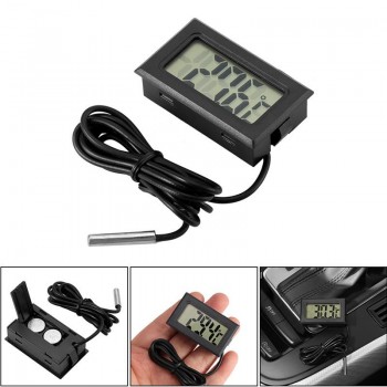 Digital LCD Display Car Interior Temperature Meter Thermometer Temperature Sensor Car Ornaments Accessories