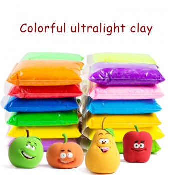 24 Colors Fluffy Foam Playdough Manual DIY Baby Care Air Drying Handprint Footprint Soft Plasticine Toy Polymer Clay 20g