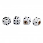 4 Pcs Car Vehicle Dice Design Tire Valve Wheel Stem Caps Covers