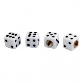 4 Pcs Car Vehicle Dice Design Tire Valve Wheel Stem Caps Covers
