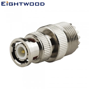 Eightwood   BNC-UHF Car Radio Antenna Adapter BNC Plug to UHF Jack Straight SO-239 SO239 (5PCS)