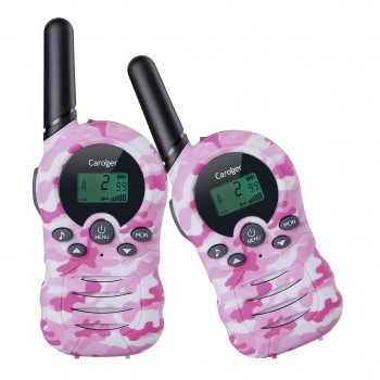 2pcs Pink Camouflage Mobile Radio 22 Channel Kids Walkie Talkies FRS/GMRS 462/467MHZ Two Way Radio Handheld Interphone