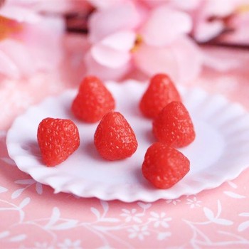 20pc Simulation Mini Resin Strawberry Slime Accessories Lizun DIY Decor Dolls Children Polymer Clay Charms For Slime Supplies