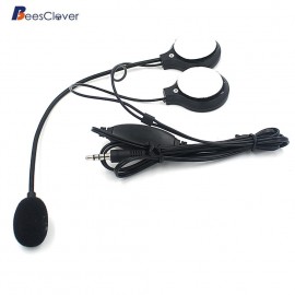 BEESCLOVER 3.5MM Helmet Headphone Earphone with Microphone Speaker for MP3 Cellphone Motorcycle Motorbike Helmet Accessory r30
