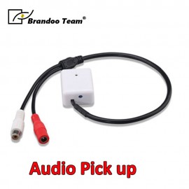 Cheapest and free shipping Mini Mic CCTV Audio Microphone 12V DC RCA Output Audio Sound pick up for Security Camera DVRs
