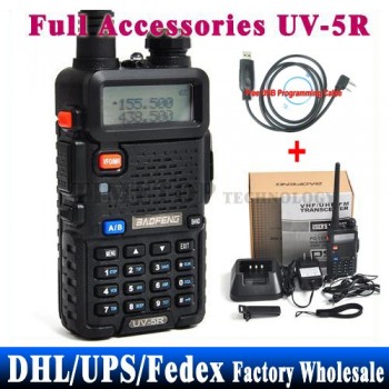 (Wholesale) 50 PCS/lot 100% Original Dual Band Two Way Radio UV 5R UV-5R Walkie Talkie With Retail Package