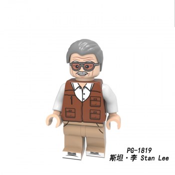 For Legoing Marvel Stan Lee Figures Super Heroes Author Character Bricks Building Blocks legoings Toys Gifts For Children