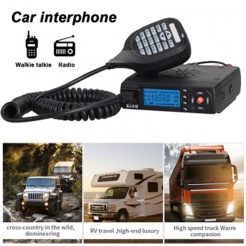 VEHEMO BJ-218 Dual Band 2 Way Mobile Radio Transceiver 12V 25W 200CH Long Range Car Walkie Talkie Interphone Vehicle Ham Radio